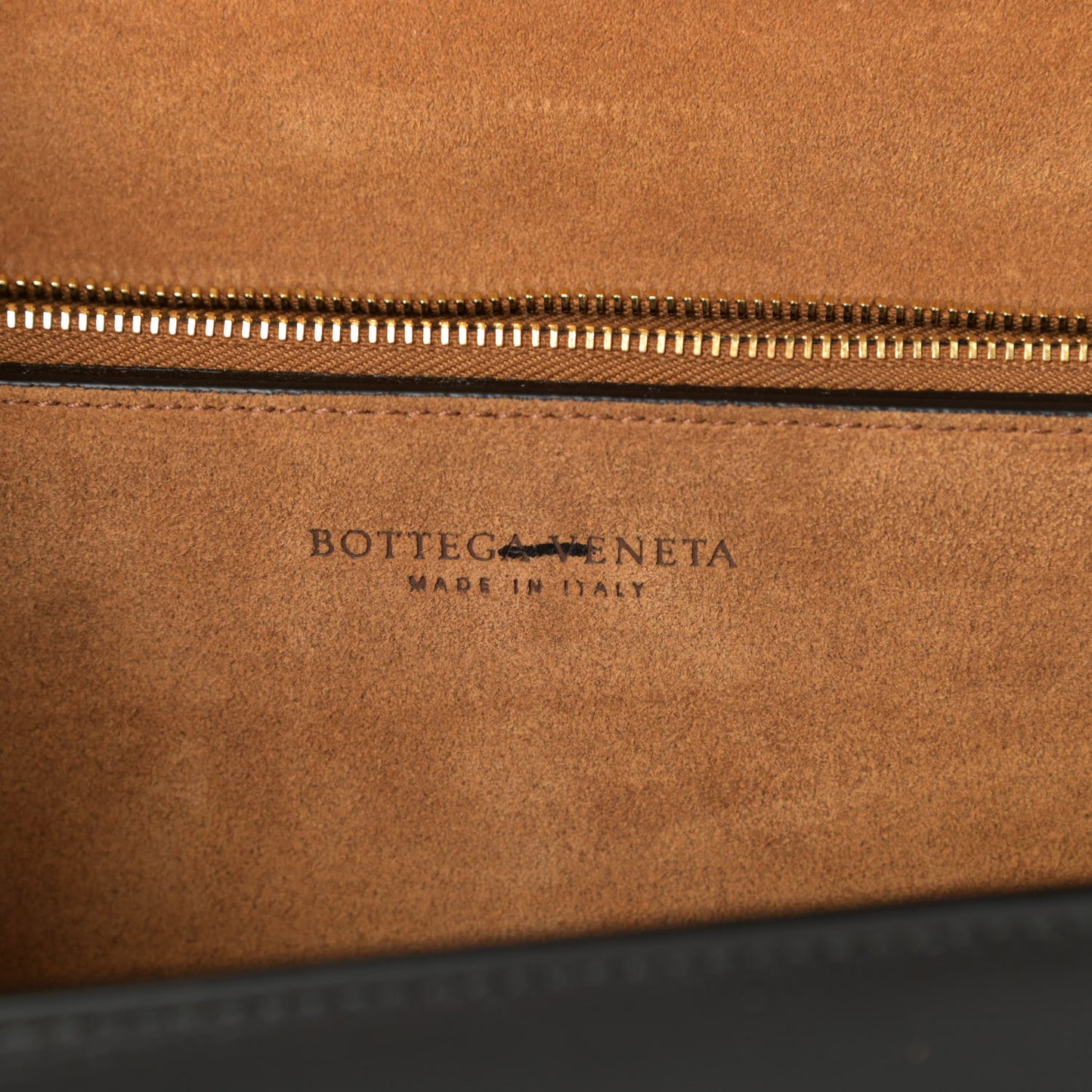 Calfskin Stamped Classic BV Bag Black