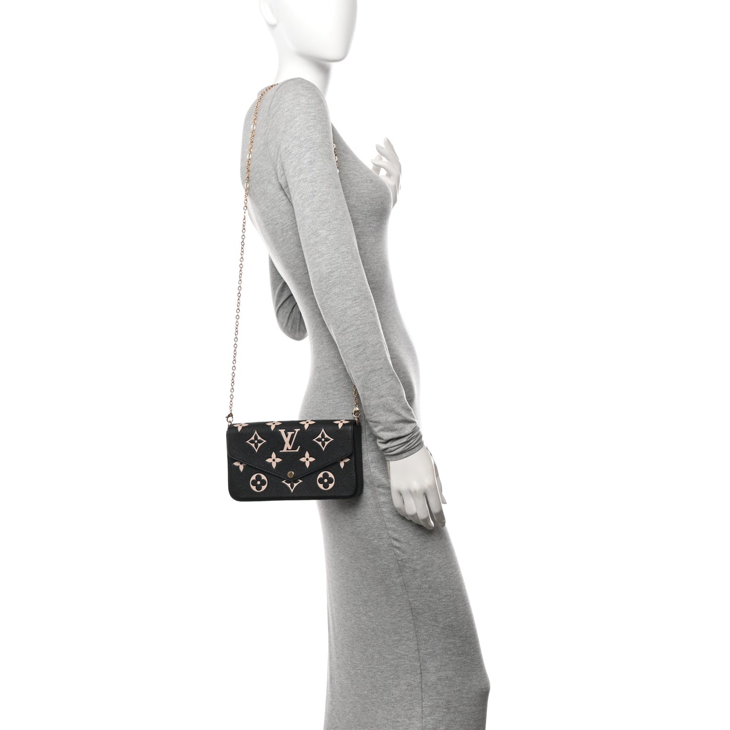 Empreinte Monogram Giant Felicie Pochette Black Beige