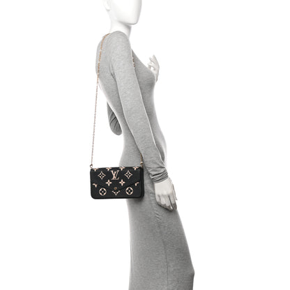 Louis Vuitton Empreinte Monogram Giant Felicie Pochette Black Beige 2 of 12