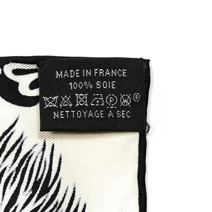 Hermes Silk The Three Graces Zoom Scarf 45 Blanc Casse Black 3 of 3