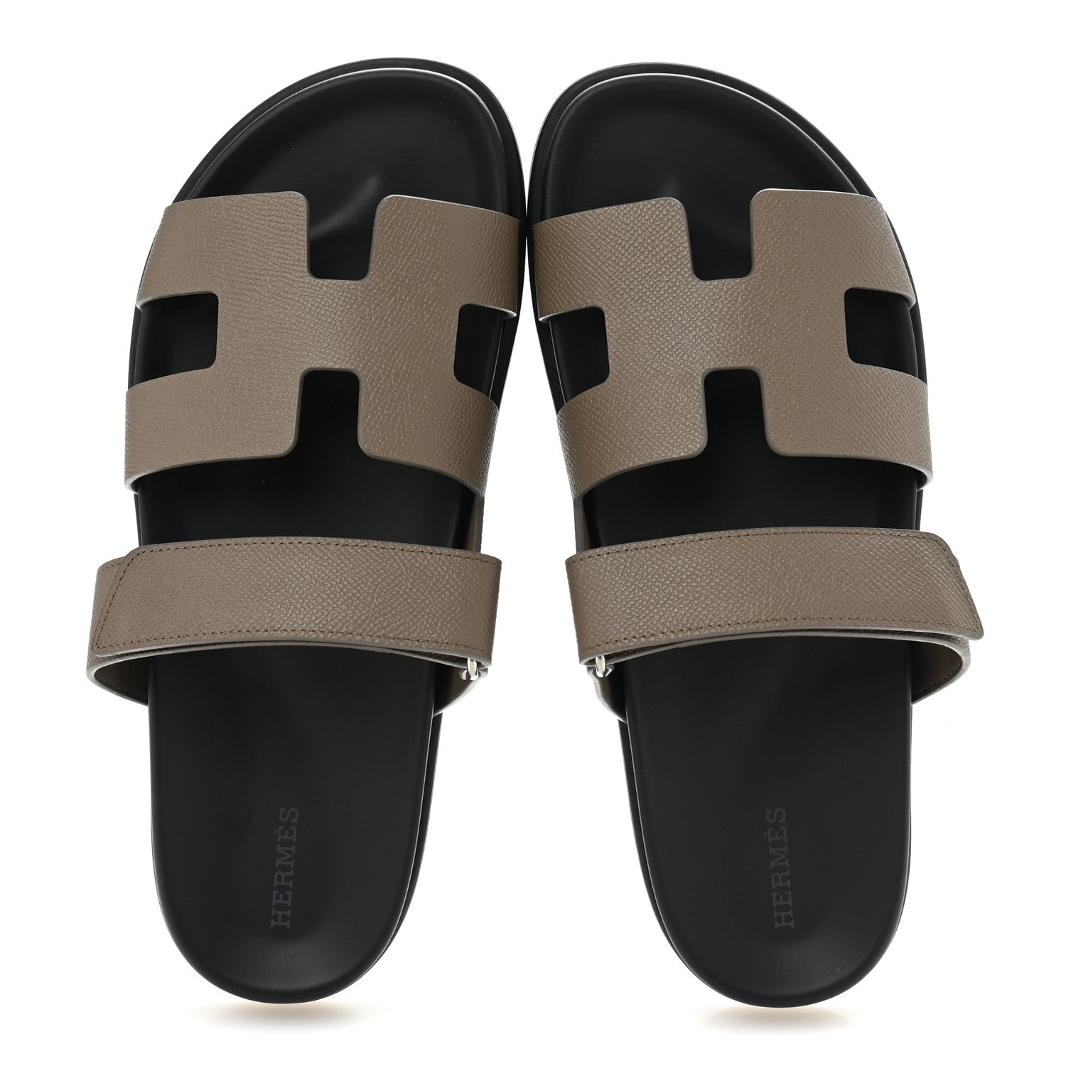 Hermes Epsom Womens Chypre Sandals 41 Etoupe 2 of 10