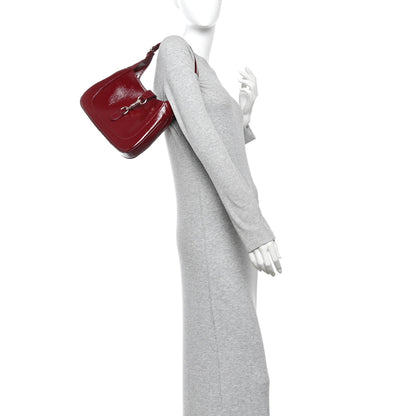 Gucci Patent Calfskin Small Jackie Shoulder Bag Rosso 2 of 11