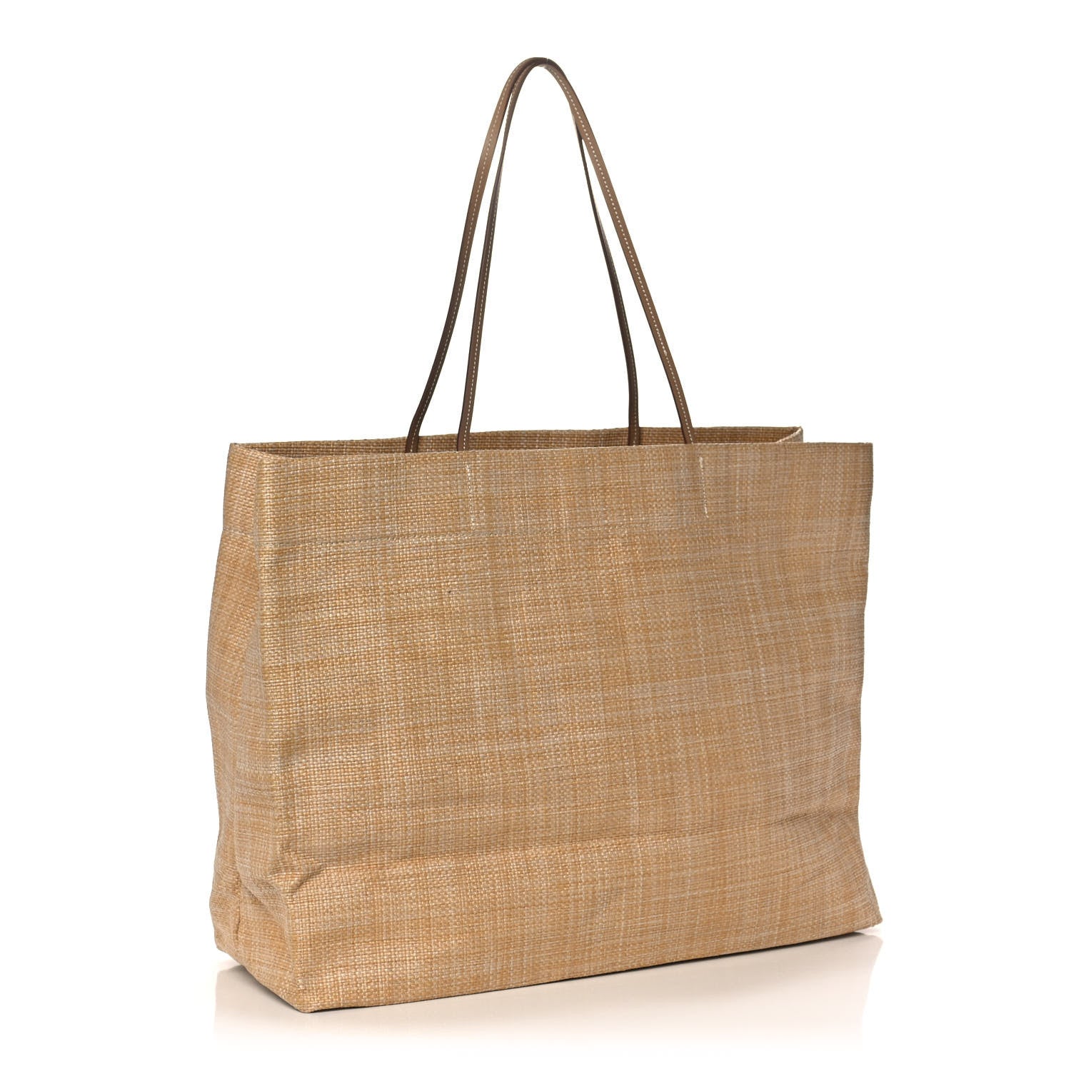 Prada Raffia Logo Tote Naturale 3 of 12