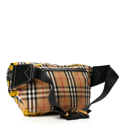 Burberry Vintage Check Graffiti Print Sonny Bum Bag Archive Yellow 4 of 18