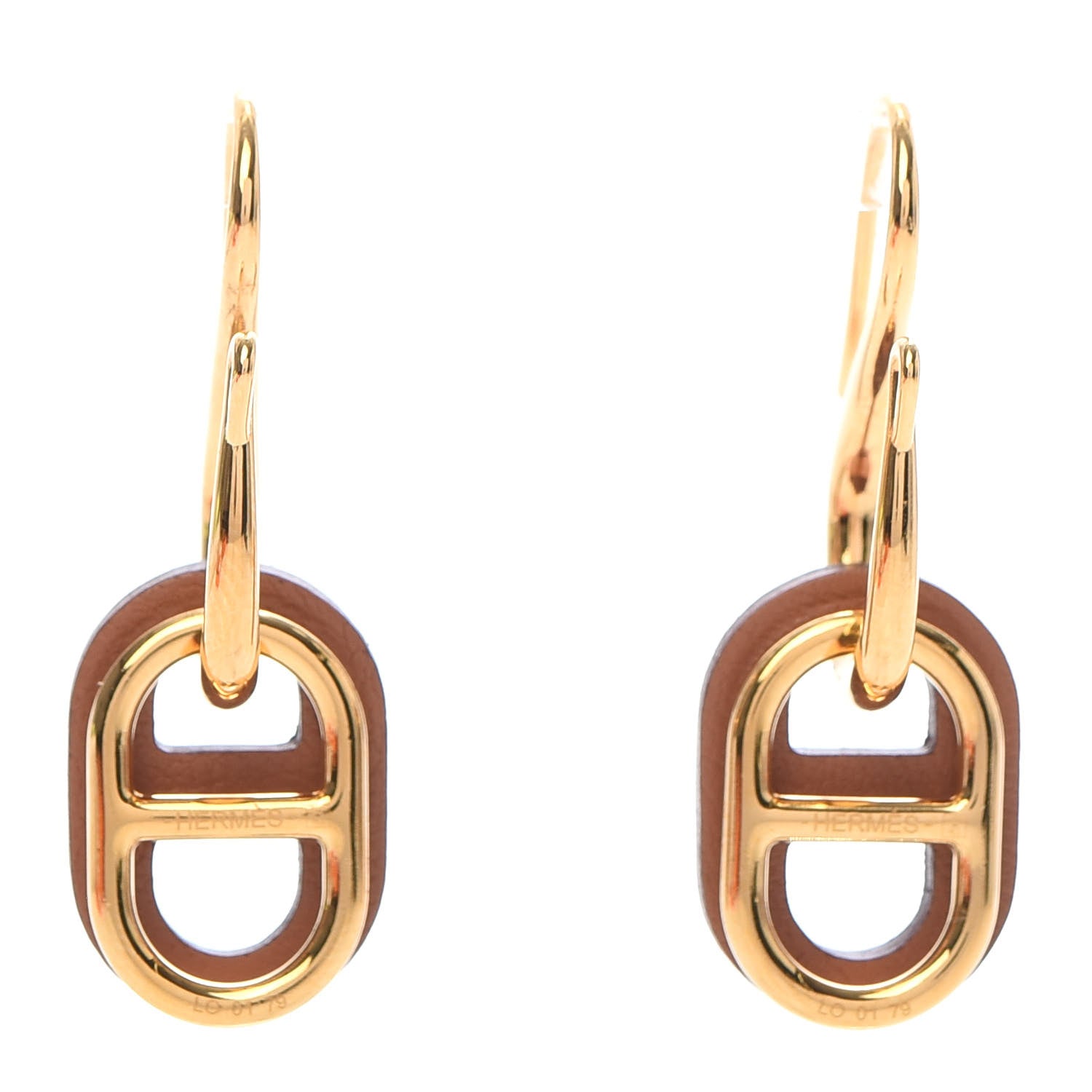 Hermes Swift O'Maillon Earrings Gold 1 of 5