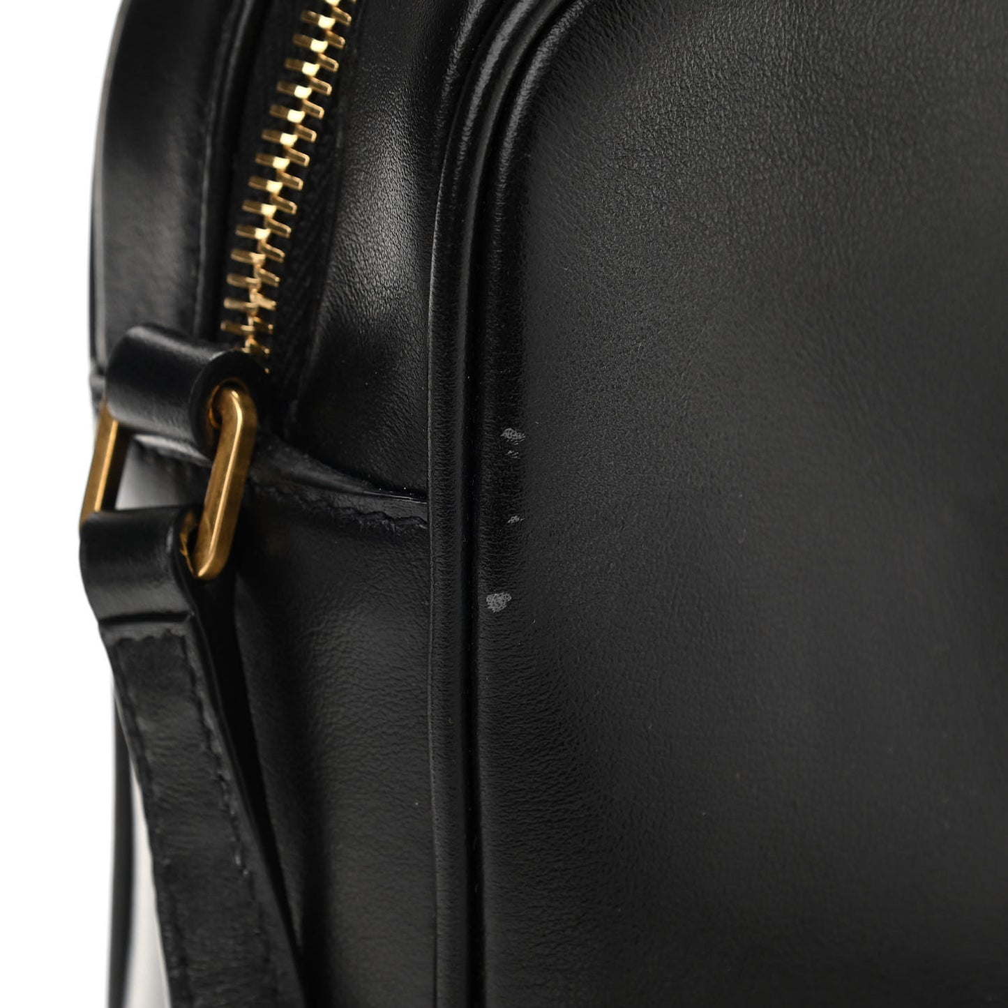 Calfskin Leopard Print Monogram Lou Camera Bag Black