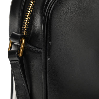 Saint Laurent Calfskin Leopard Print Monogram Lou Camera Bag Black 10 of 11