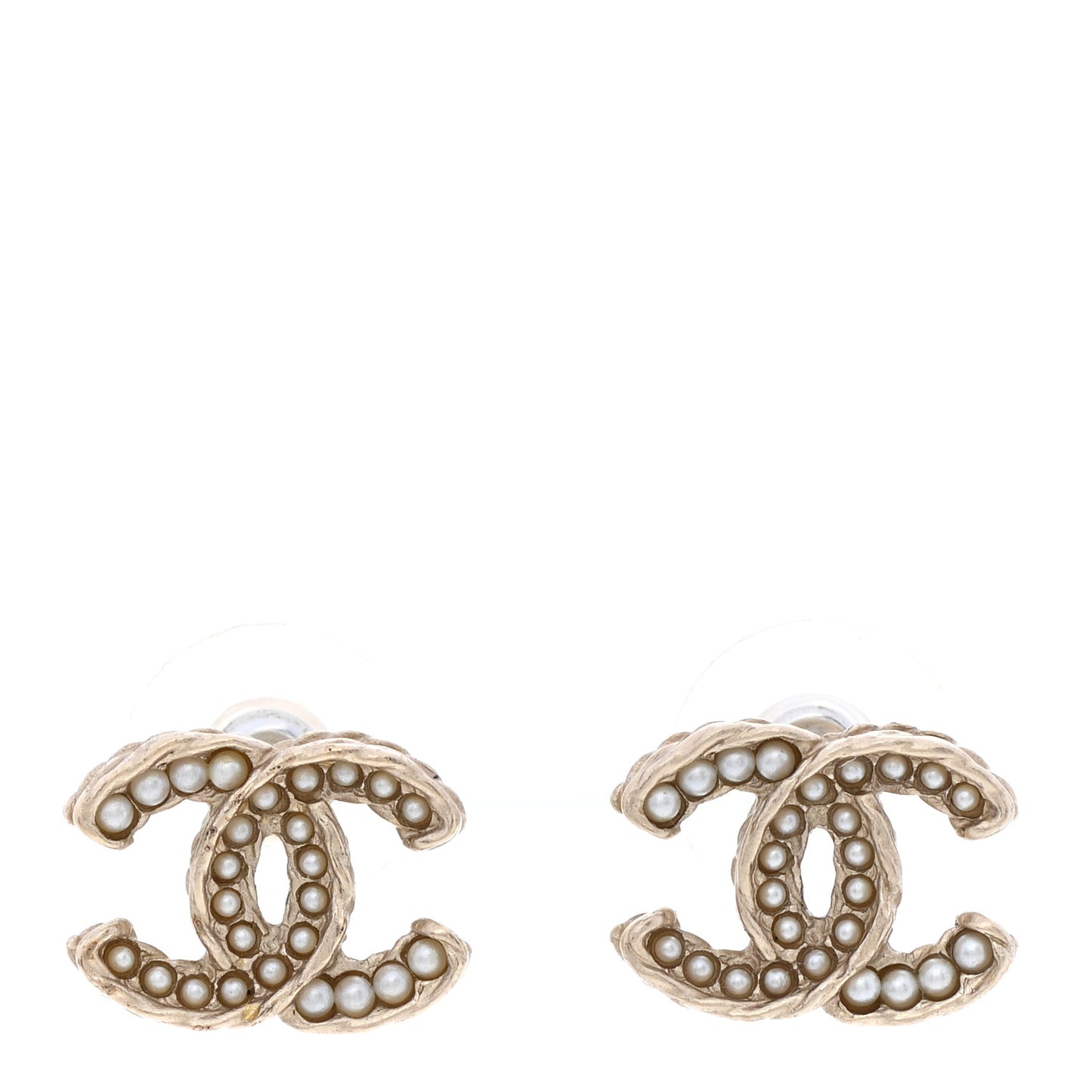 Pearl CC Earrings Gold