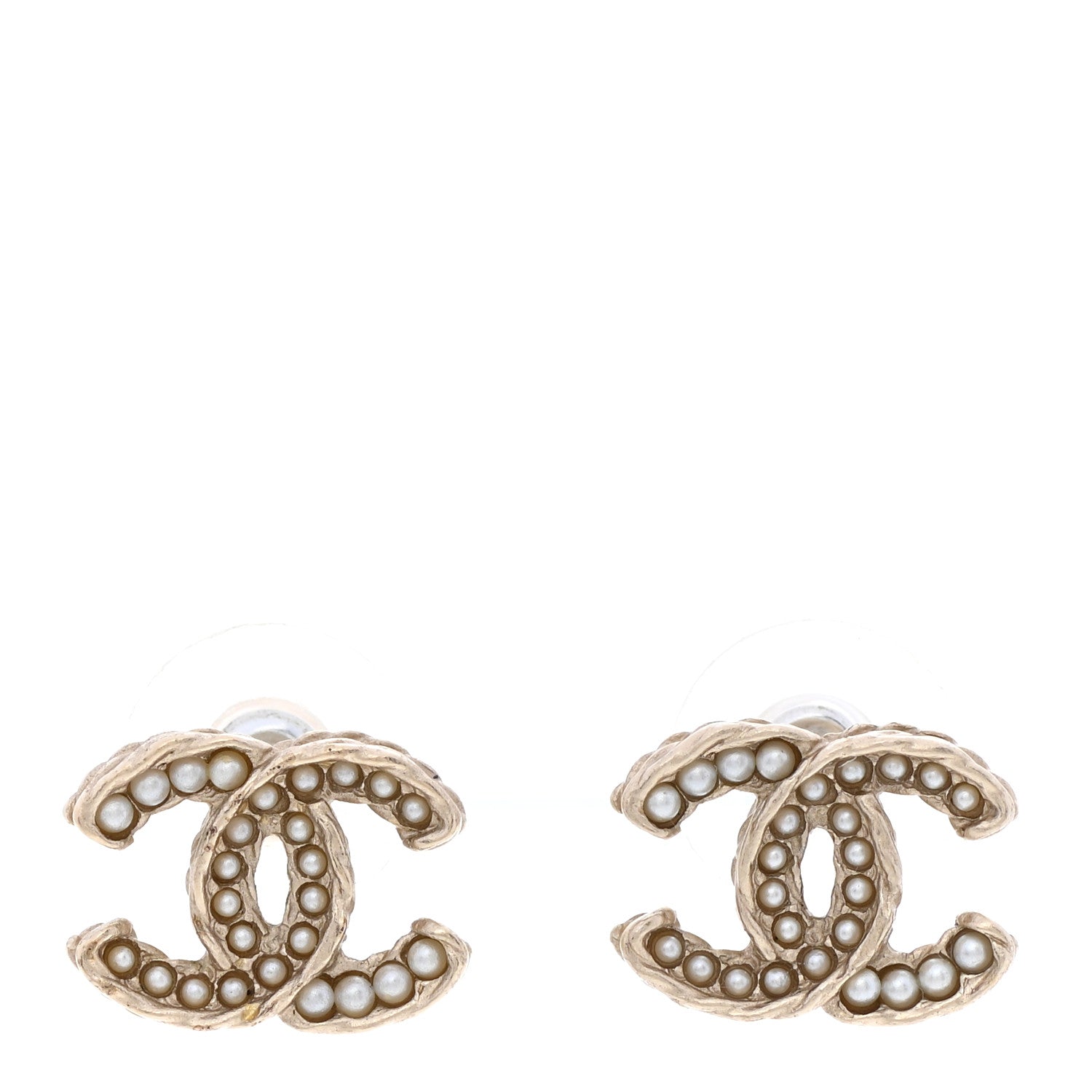 Chanel Pearl CC Earrings Gold 1 of 4