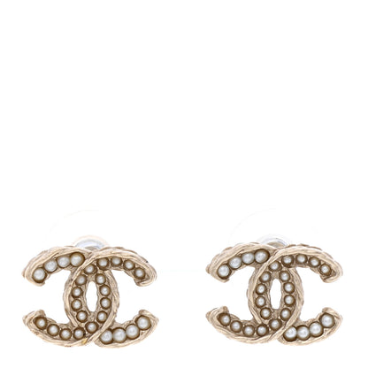 Chanel Pearl CC Earrings Gold 1 of 4