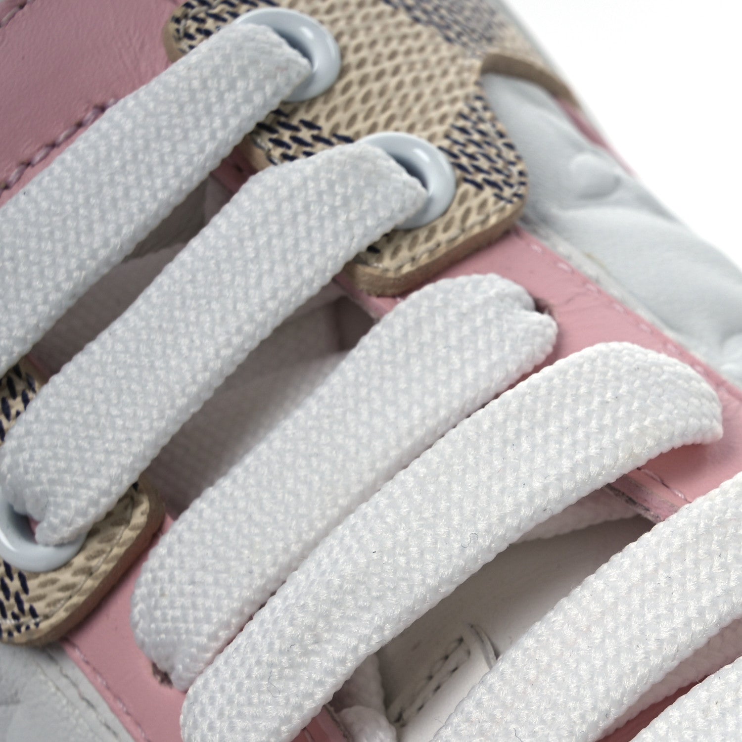 Louis Vuitton Monogram Embossed Calfskin Damier Azur Time Out Sneakers 36 Rose Clair Pink 12 of 13