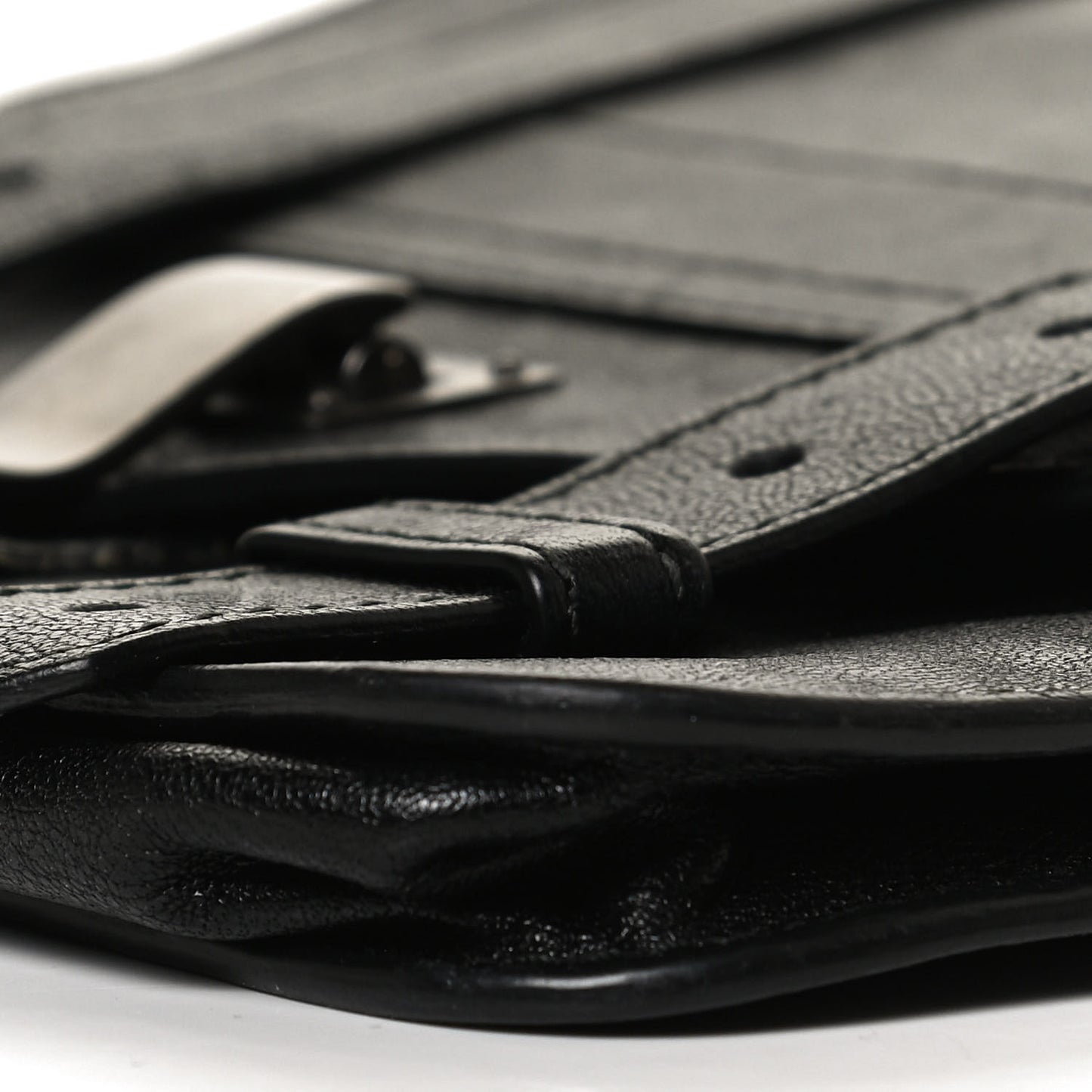Lambskin PS1 Large Chain Wallet Black