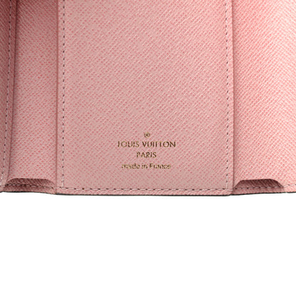 Louis Vuitton Damier Ebene Victorine Wallet Rose Ballerine 6 of 8