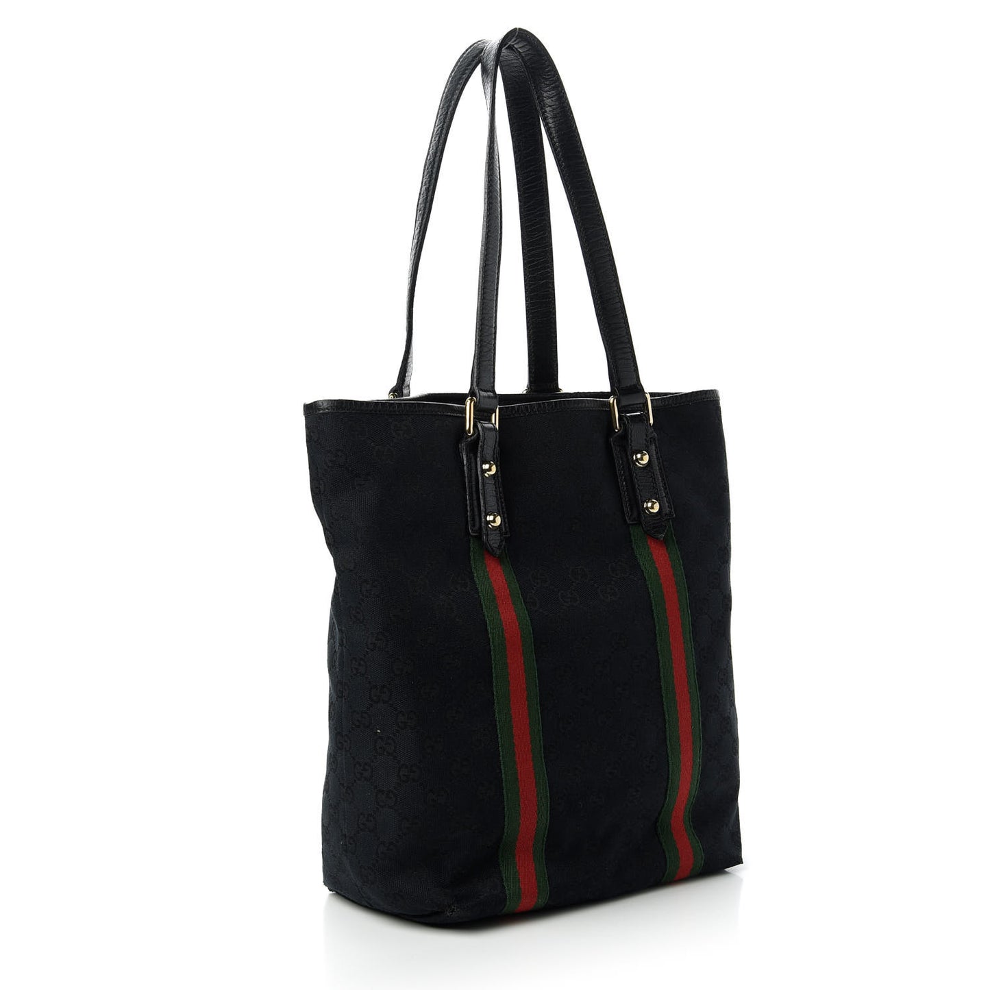 Monogram Web Jolicoeur Vertical Shopping Tote Black