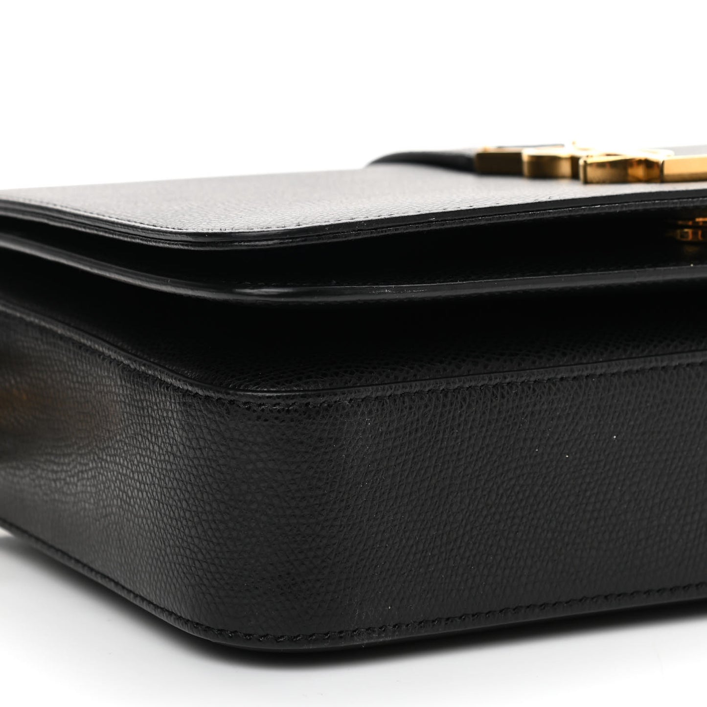 Textured Calfskin Medium Classic Monogram Universite Bag Black