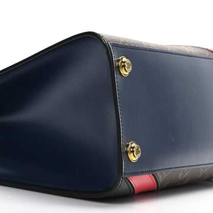 Louis Vuitton Calfskin Monogram Striped City Steamer PM Blue 7 of 8