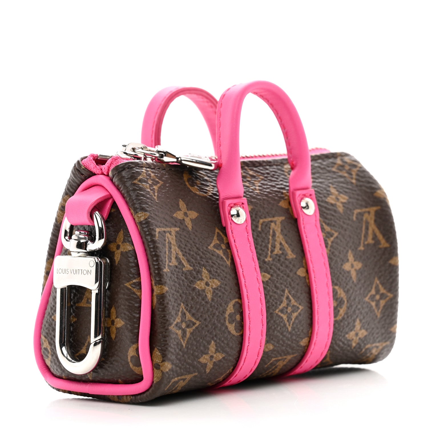 Louis Vuitton Monogram LV Colormania Mini Keepall Pouch Bag Charm Pink 3 of 7