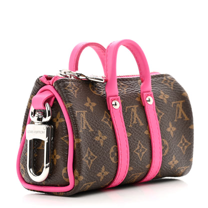 Louis Vuitton Monogram LV Colormania Mini Keepall Pouch Bag Charm Pink 3 of 7