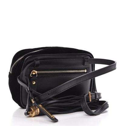 Saint Laurent Velour Matelasse Monogram Lou Camera Bag Black 3 of 10