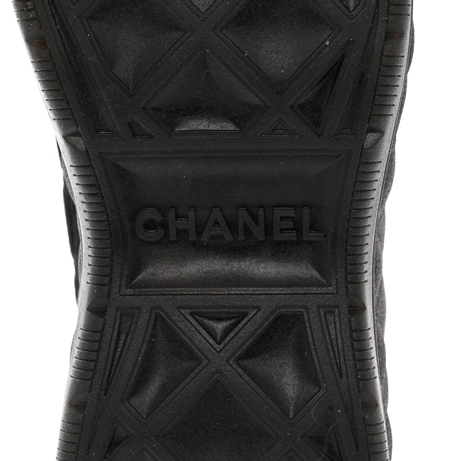 Chanel Suede Calfskin Mixed Fibers CC Sneakers 39 Black Dark Grey 6 of 9