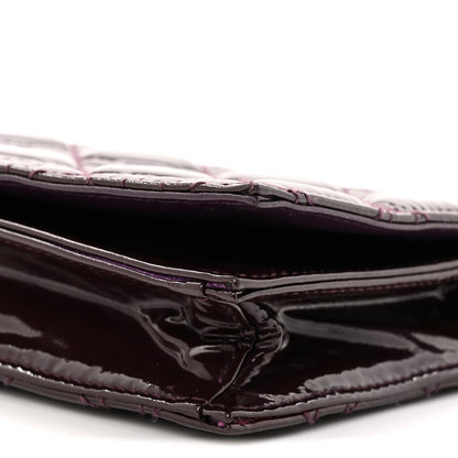 Christian Dior Patent Cannage Lady Dior Chain Wallet Purple 10 of 10