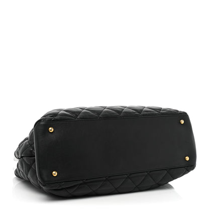 Chanel Calfskin Quilted Large Soft Elegance Tote Black 4 of 25