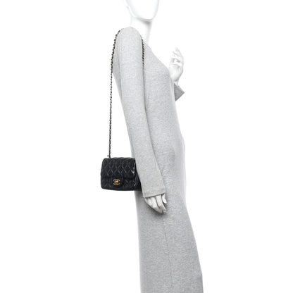 Chanel Lambskin Quilted Mini Square Flap Black 2 of 12