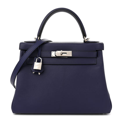 Hermes Evercolor Verso Kelly Retourne 28 Bleu Encre Bleu Zellige 1 of 12