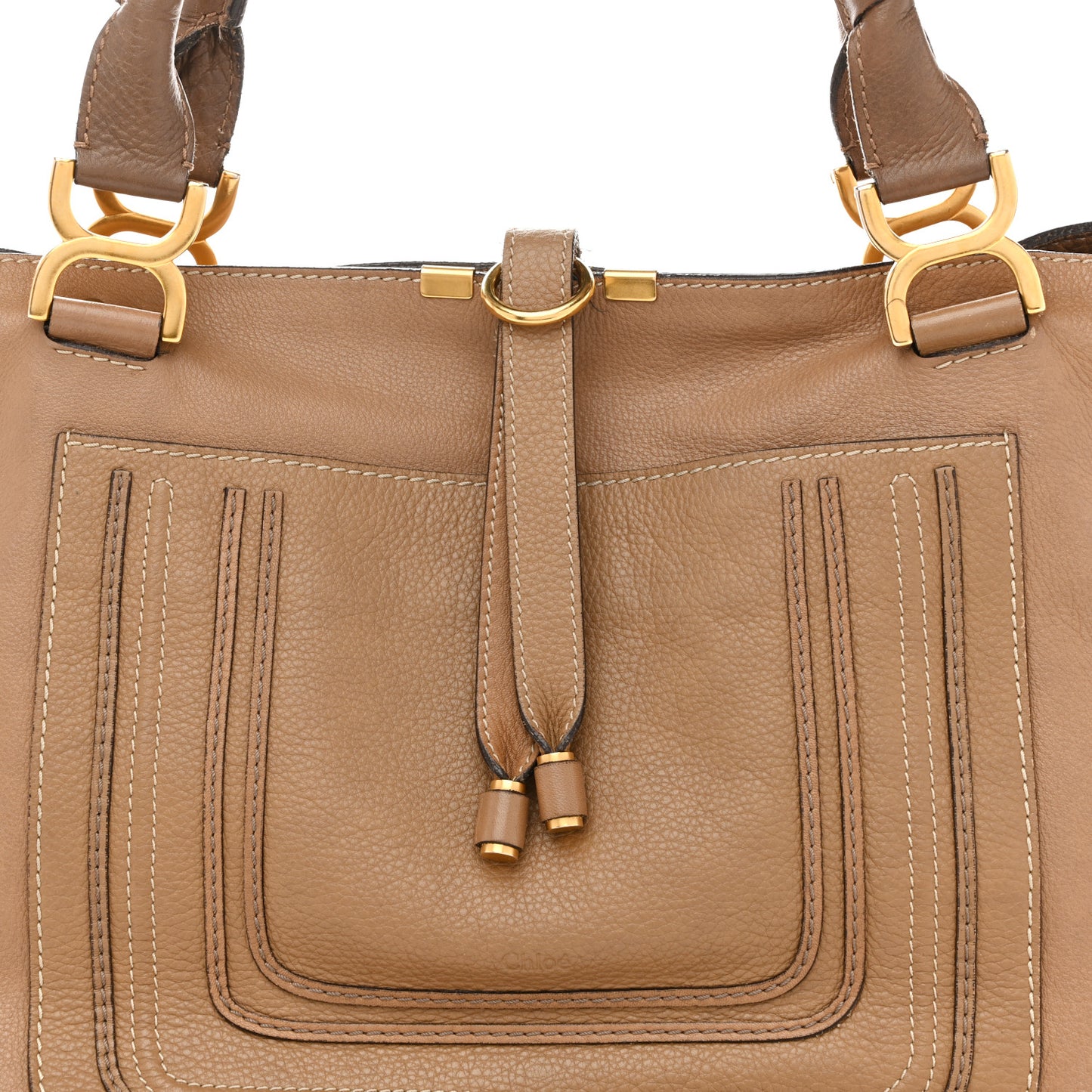 Calfskin Large New Marcie Tote Nut