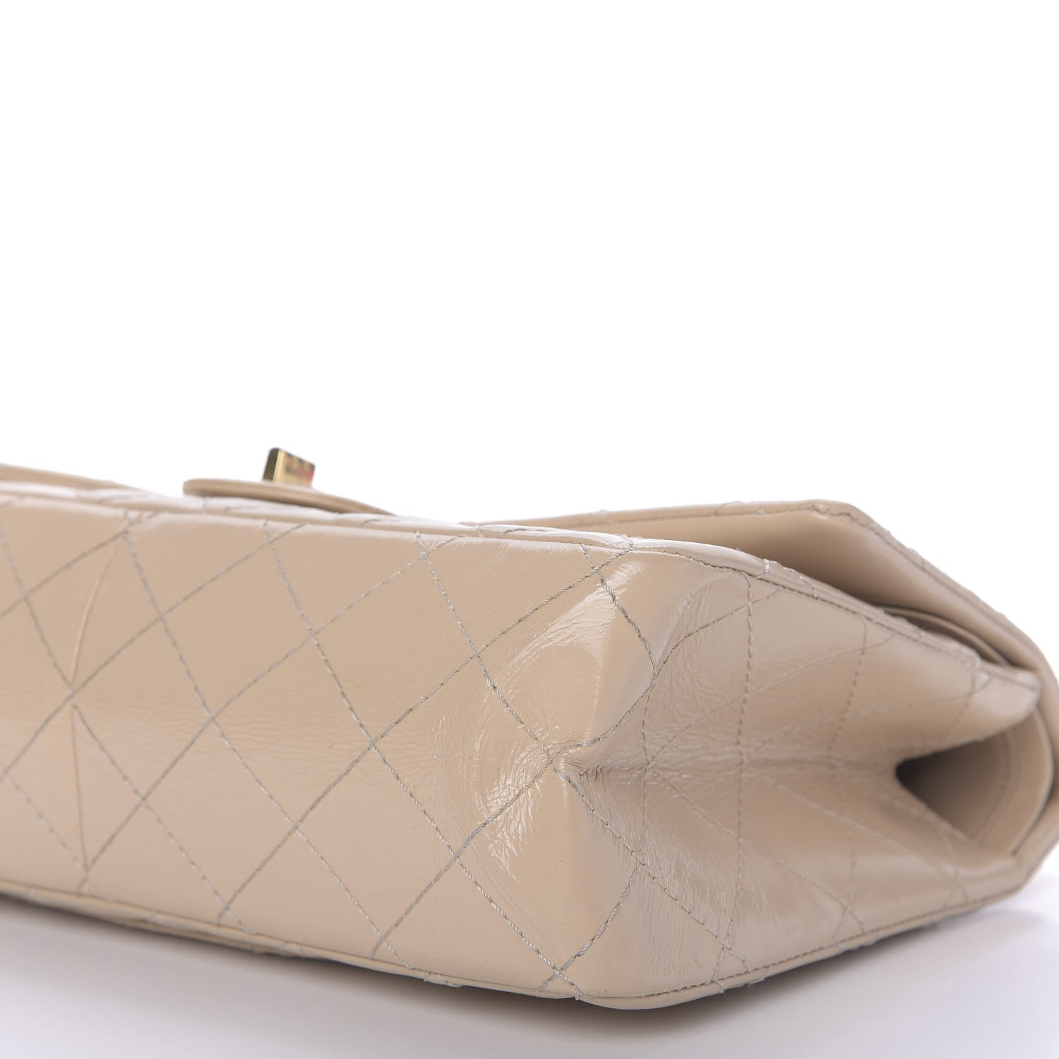 Chanel Distressed Patent Quilted 2.55 Reissue 226 Flap Beige 7 of 11