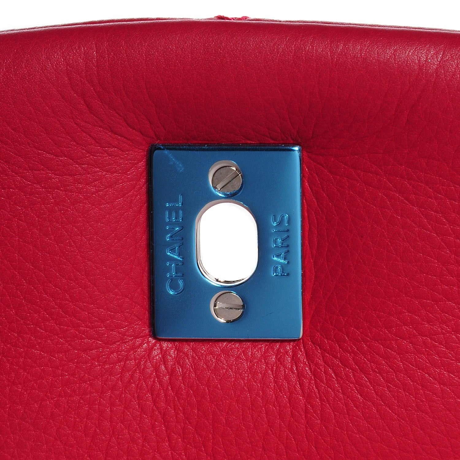 Chanel Calfskin Quilted CC Curvy Flap Red 9 of 9