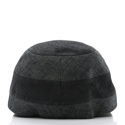 Hermes Goatskin Cotton Linen Cap 56 Black 6 of 8