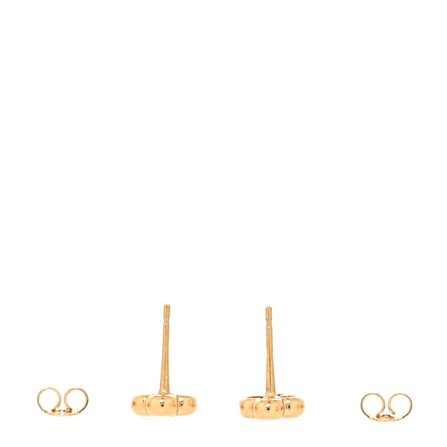Brass Flower Full Stud Earrings Gold