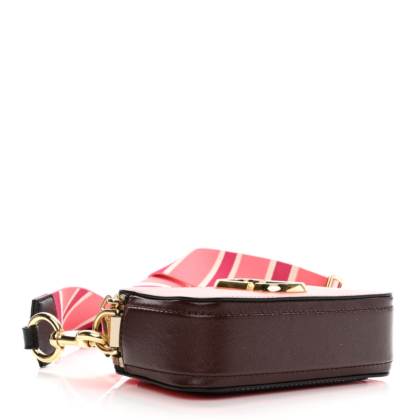 Saffiano Small Snapshot Camera Bag Coral Multi