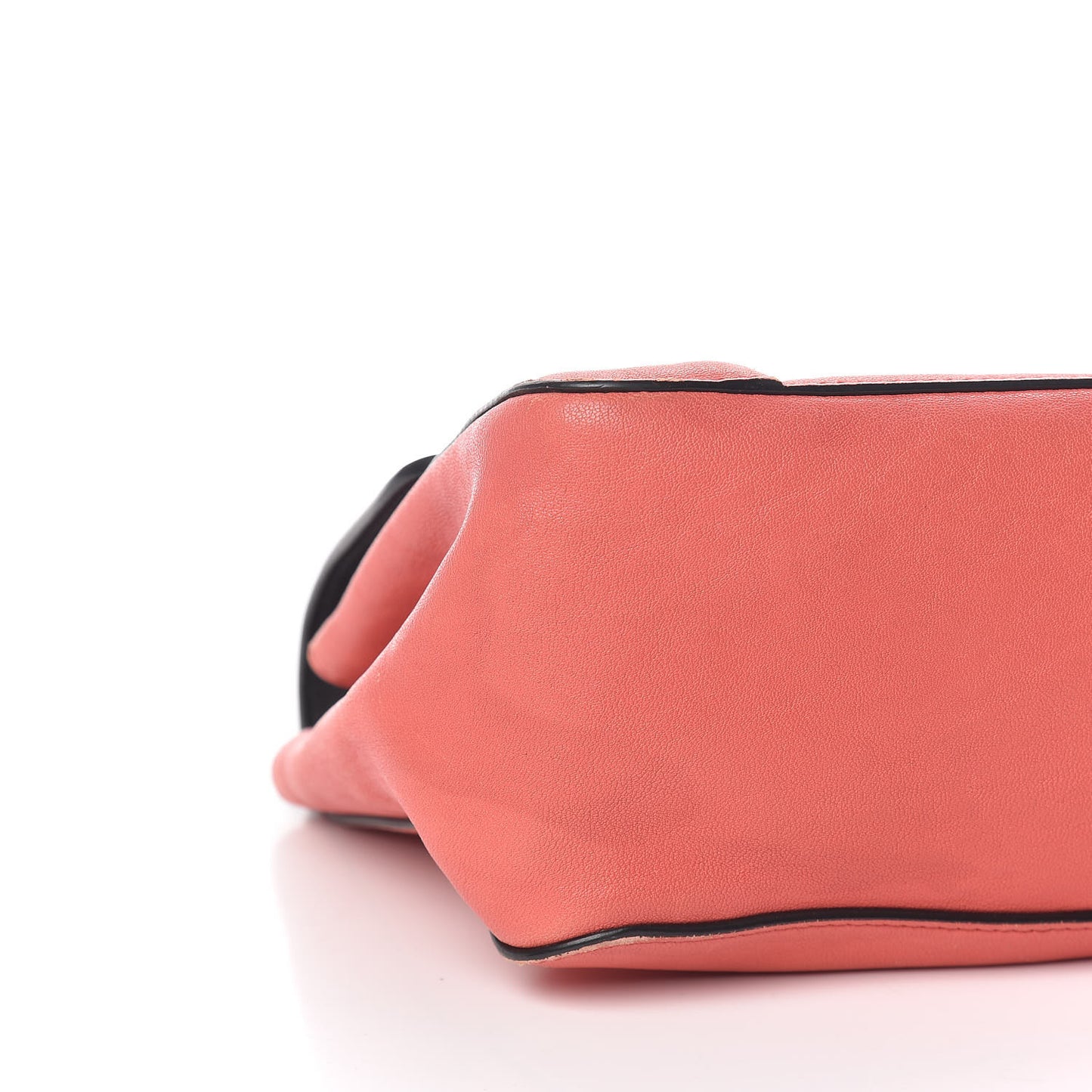 Goatskin Medium Elsie Shoulder Bag Coral Pop