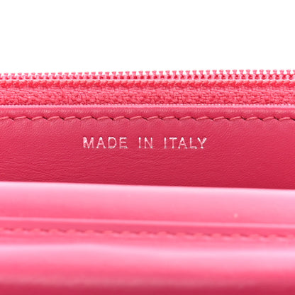 Chanel Patent Quilted Wallet On Chain WOC Fuchsia 7 of 11
