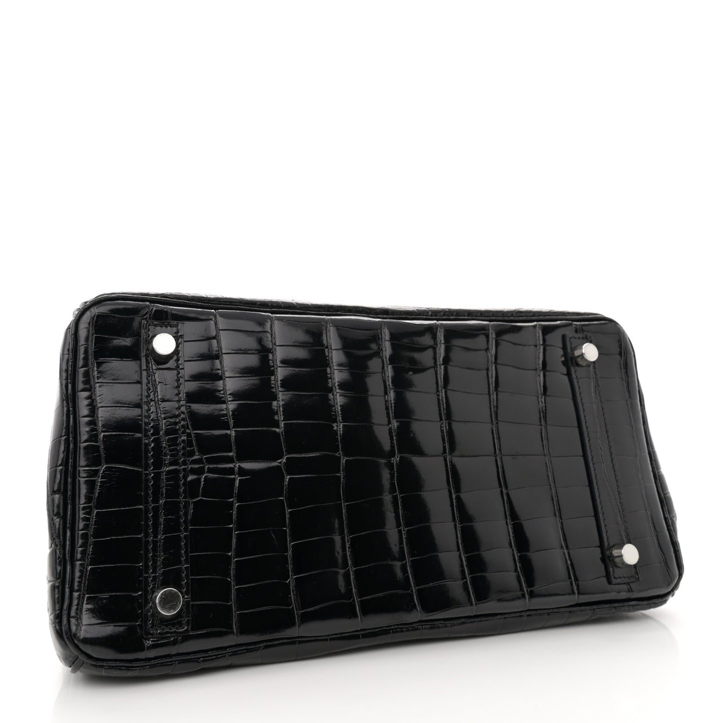 Shiny Niloticus Crocodile Birkin 30 Black