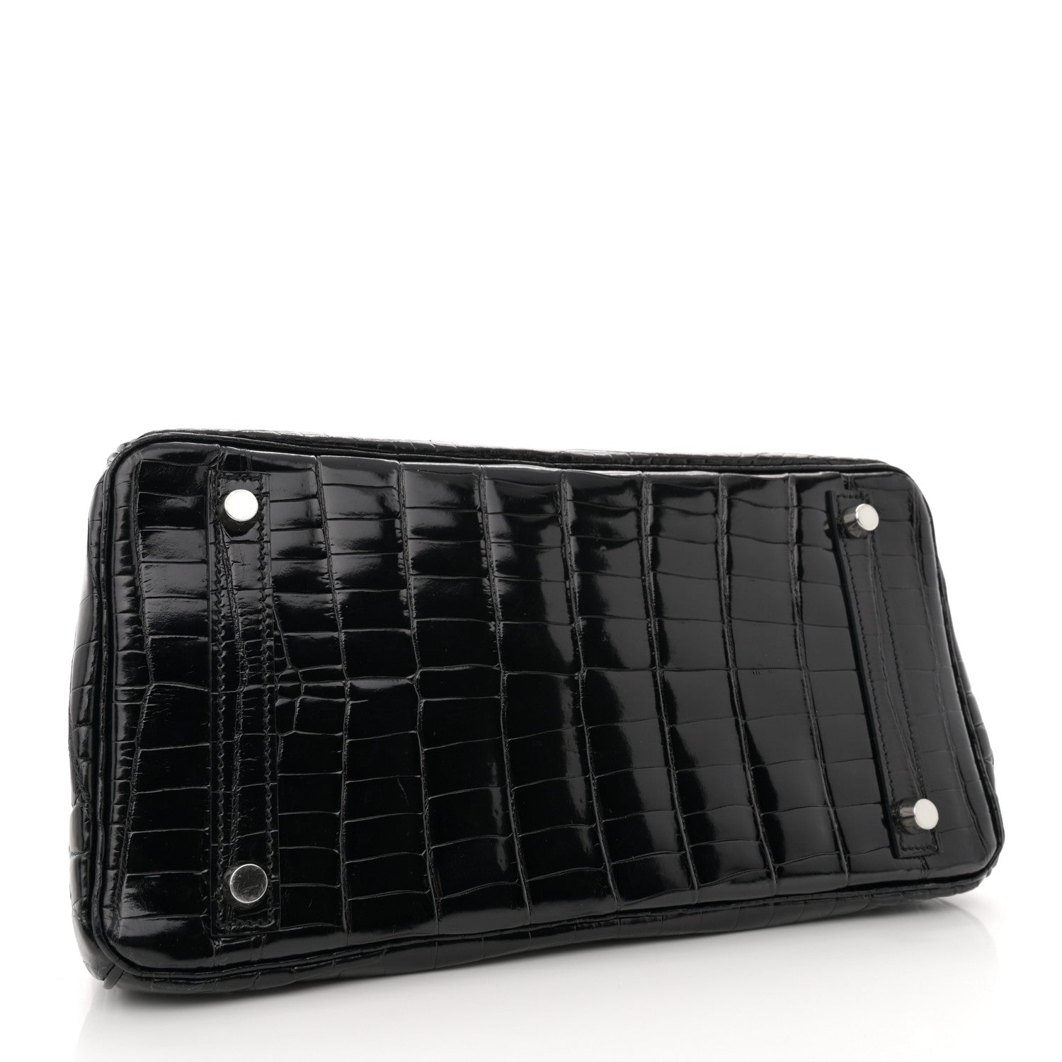 Hermes Shiny Niloticus Crocodile Birkin 30 Black 4 of 12