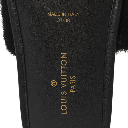 Louis Vuitton Mink Fur Homey Flat Mules 37-38 Black 5 of 5