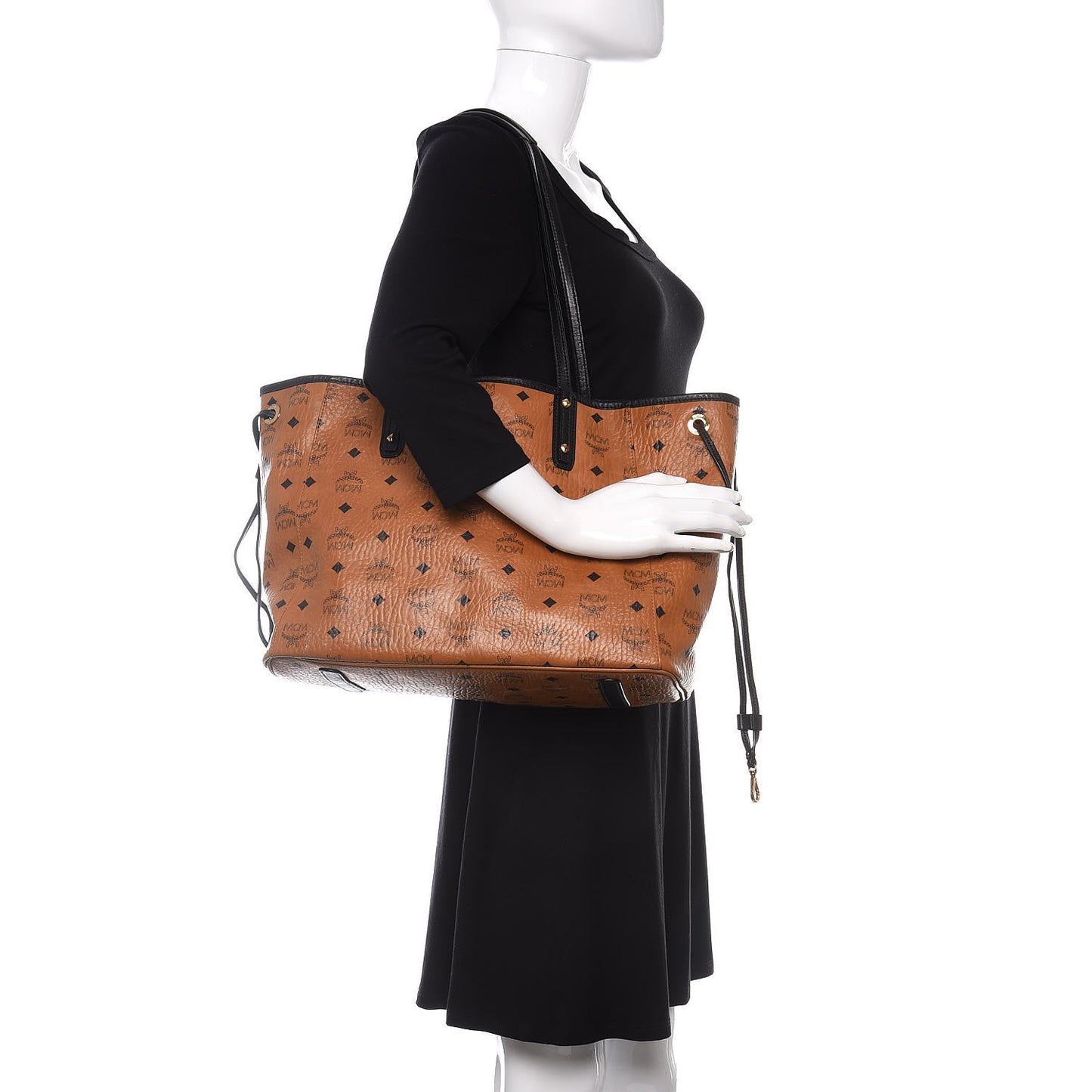Galaxy Visetos Medium Project Reversible Shopper Tote Cognac Multicolor