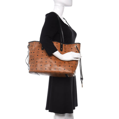 MCM Galaxy Visetos Medium Project Reversible Shopper Tote Cognac Multicolor 3 of 16