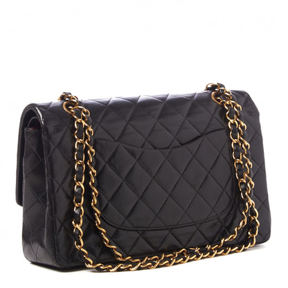 Chanel Lambskin Quilted Medium Double Flap Black 2 of 9