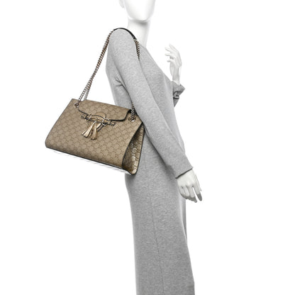 Gucci Guccissima Large Emily Chain Shoulder Bag Gold 3 of 21
