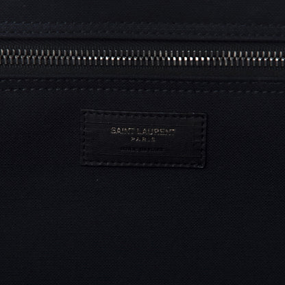 Saint Laurent Canvas Noe Striped Tote Black White 8 of 9