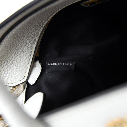 Miu Miu Goatskin Madras Zip Tote White 12 of 14