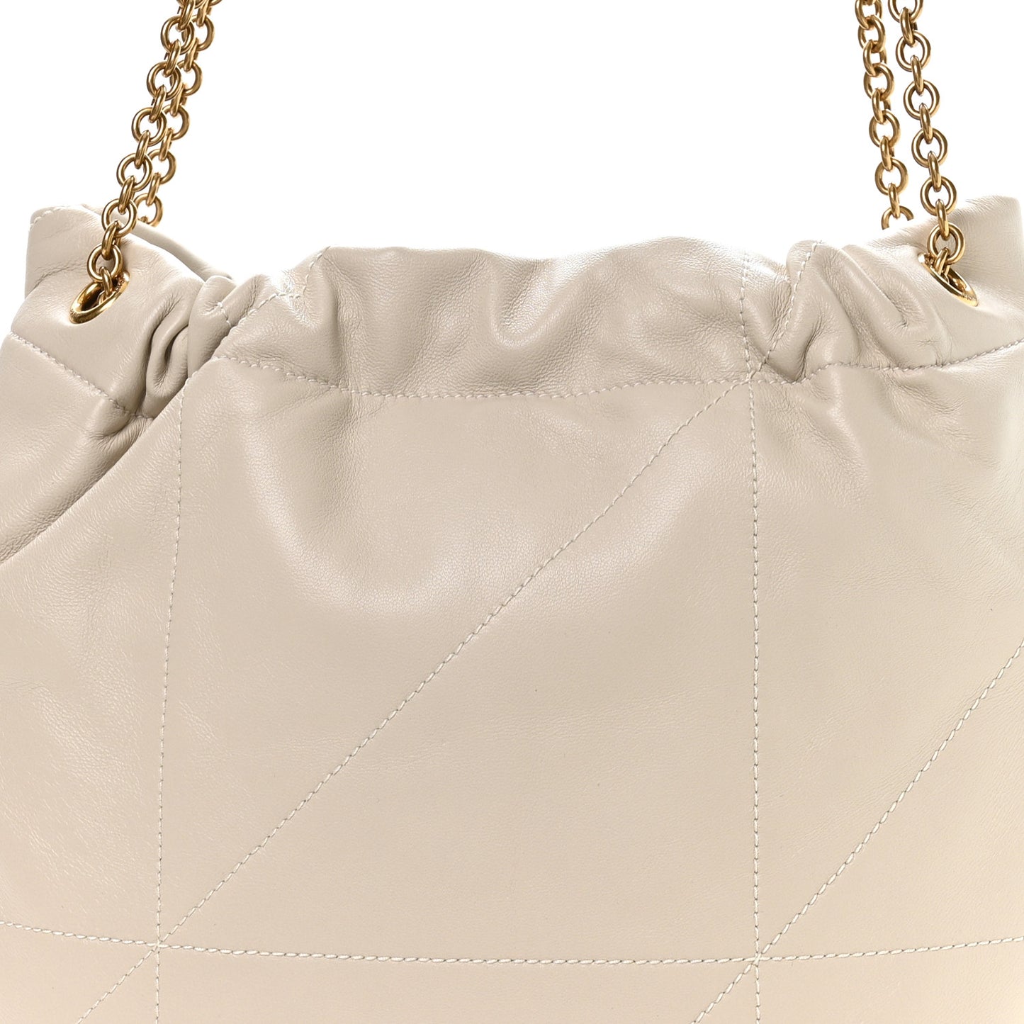 Lambskin Matelasse Monogram Medium Jamie 4.3 Pochon Crema Soft