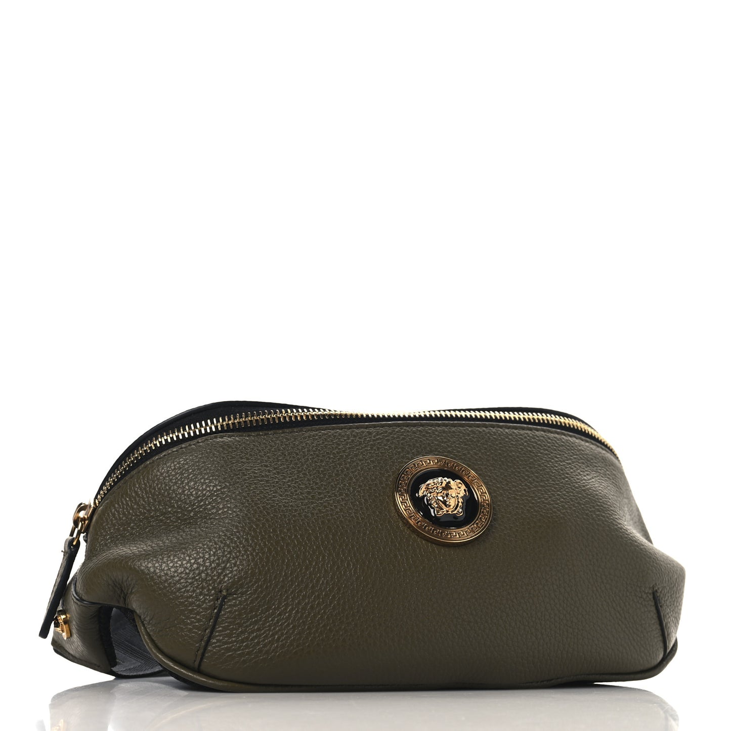 Grainy Calfskin Medea Belt Bag Khaki