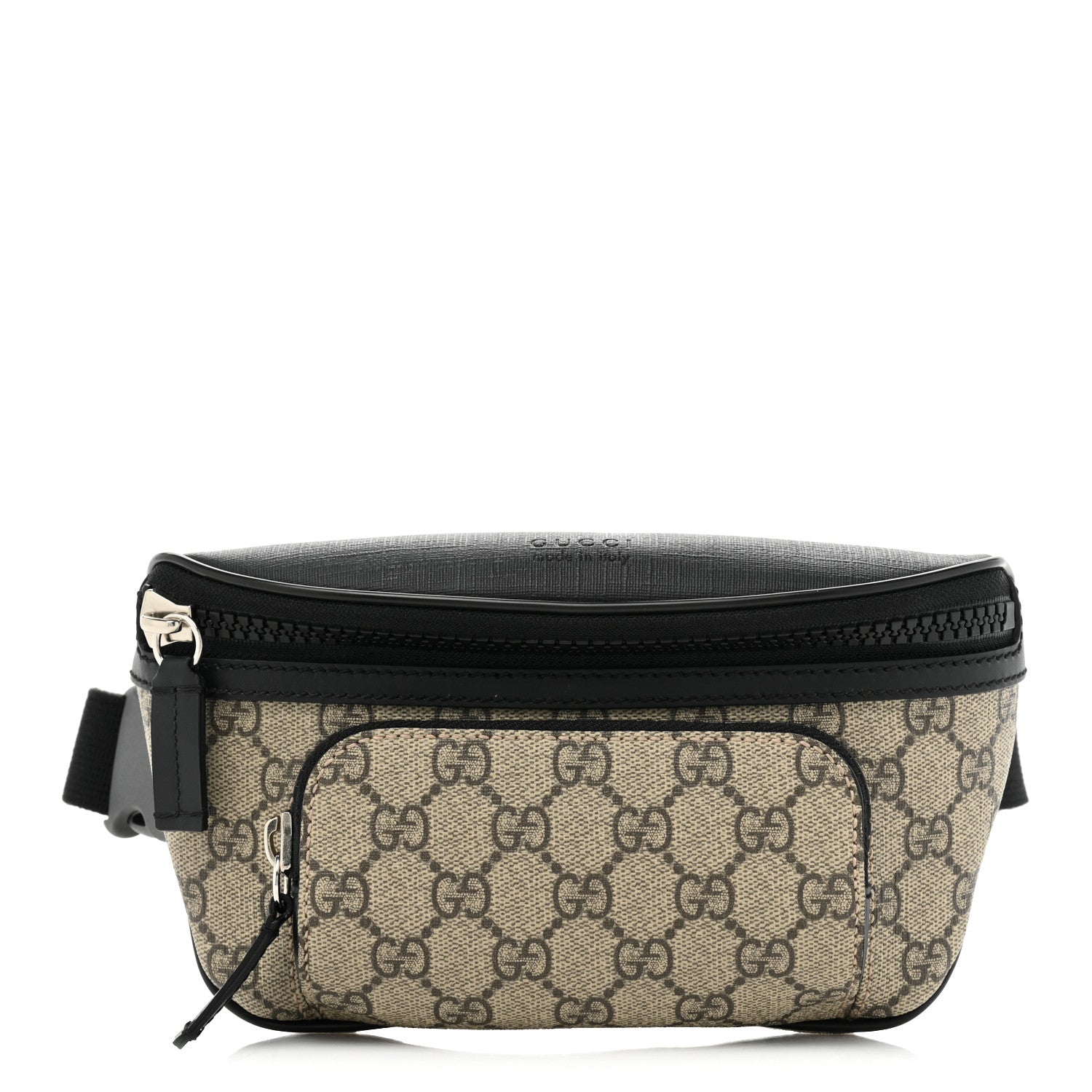 Gucci GG Supreme Monogram Belt Bag Black 1 of 11