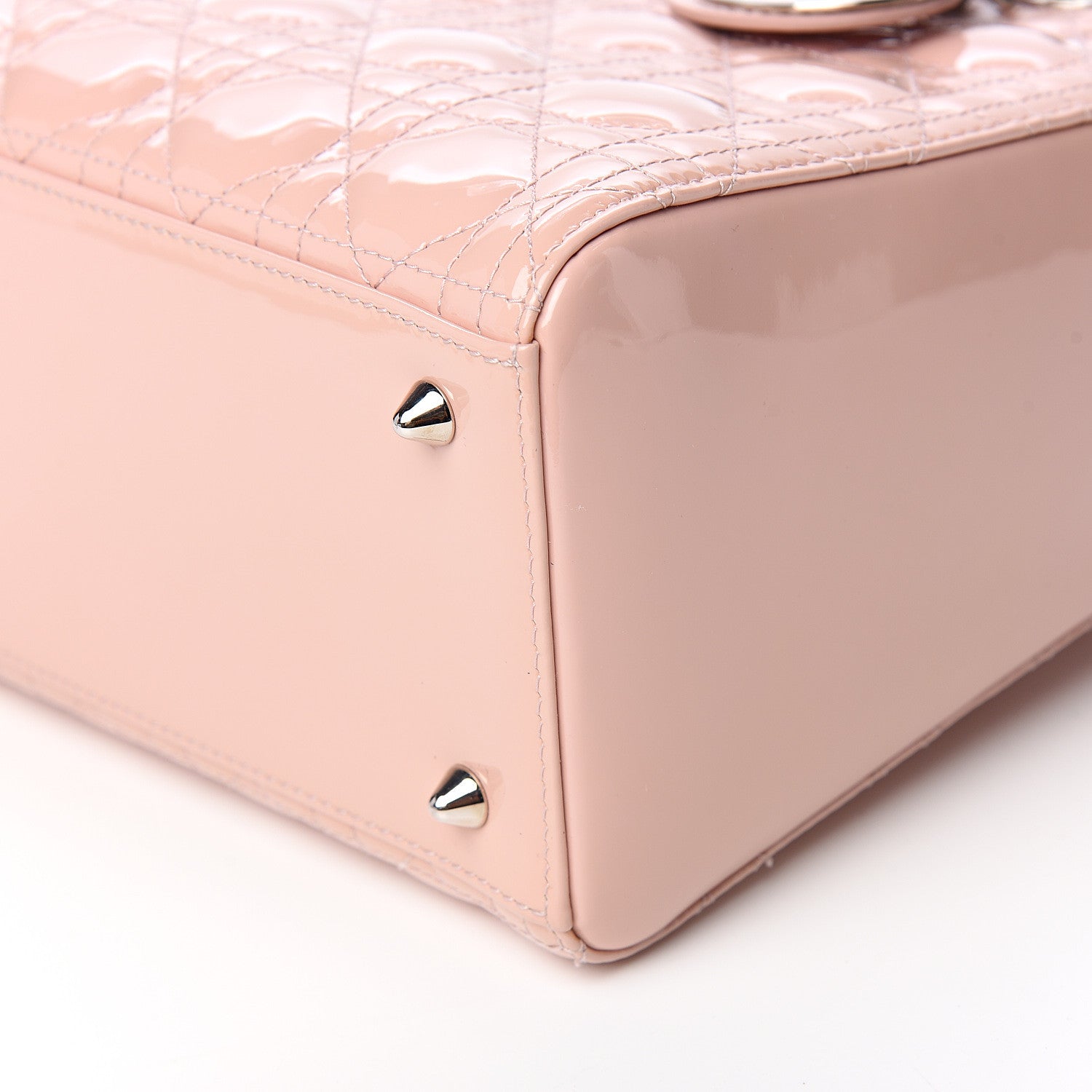 Christian Dior Patent Cannage Medium Lady Dior Rose Clair 8 of 11
