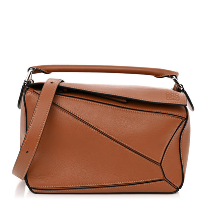 Loewe Calfskin Small Puzzle Bag Tan 1 of 9